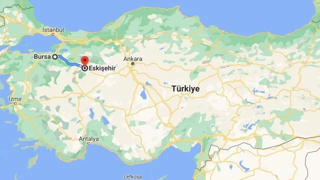 Eskişehir Bursa arası kaç km?