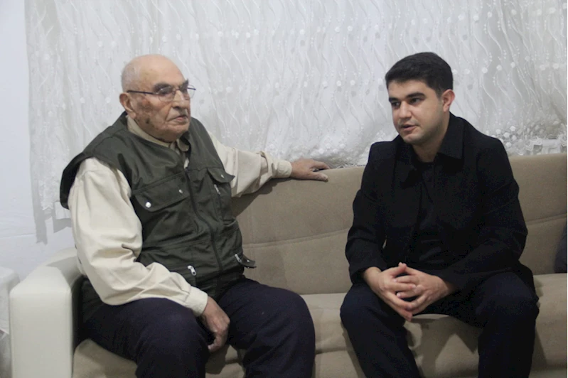 Oğuzlar Kaymakamı Turan, 104 yaşındaki Hacı Hasan Turan