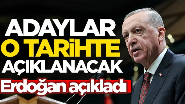 Erdoğan açıkladı! AK Parti