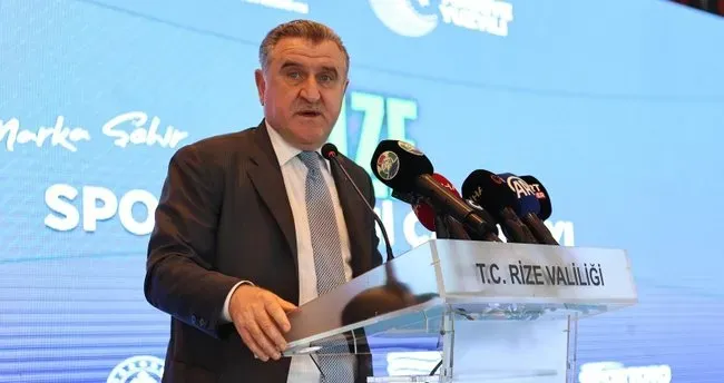 Gençlik ve Spor Bakanı Bak, “Rize Spor Turizmi Çalıştayı”nda konuştu
