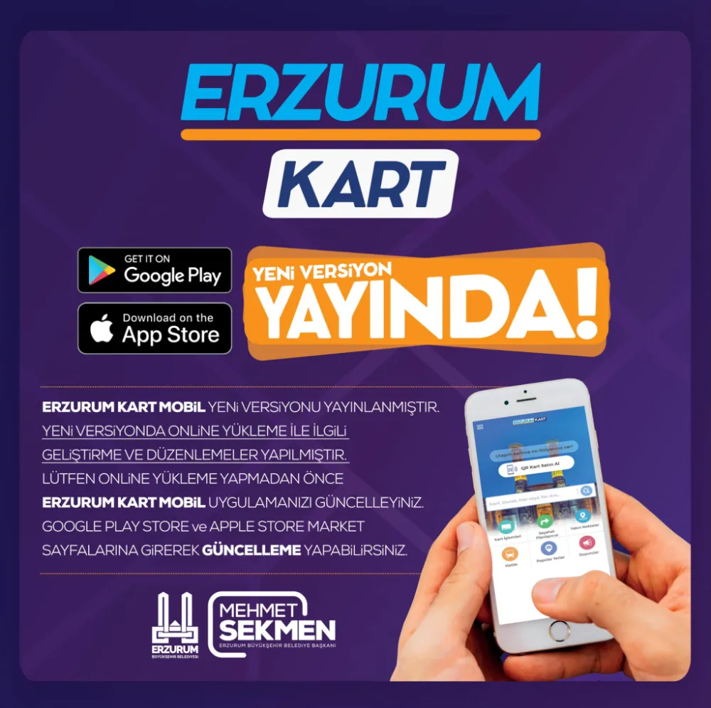 Erzurum Büyükşehir Belediyesi, Erzurum Kart Mobil Uygulaması