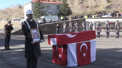 Silah kazası sonucu şehit olan Jandarma Uzman Çavuş Yetişen için tören düzenlendi