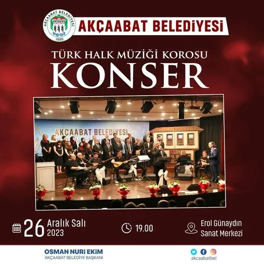 Akçaabat Belediyesi Türk Halk Müziği Korosu Konseri