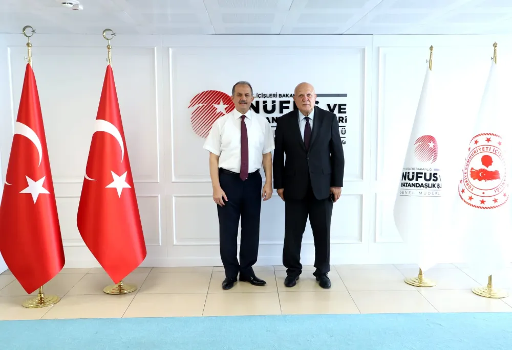 Başkan Pekmezci ve Başkan Yardımcısı Türkmenli, Nüfus ve Vatandaşlık İşleri Genel Müdürlüğü