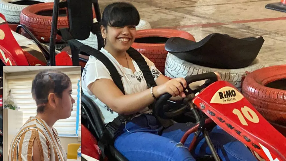 Go-kart aracına saçını kaptıran 15 yaşındaki Lara ölümden döndü