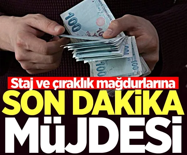 Staj ve çıraklık sigortası mağdurlarına son dakika müjdesi!