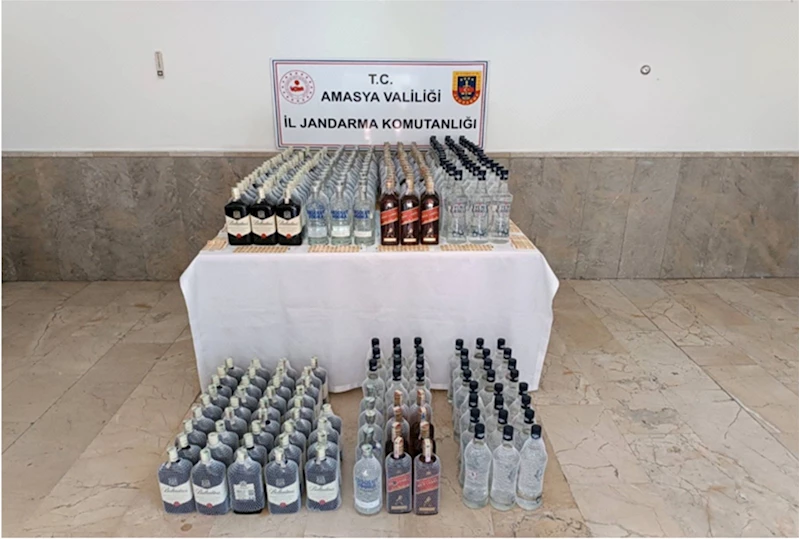 Amasya’da sahte içki operasyonunda 2 zanlı tutuklandı