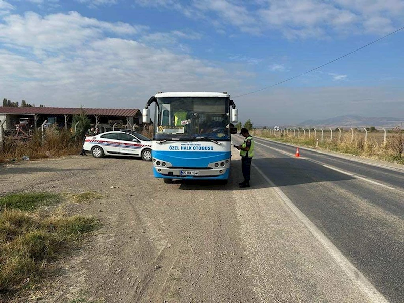 Amasya’da şehirler arası ve şehir içi otobüsler denetlendi