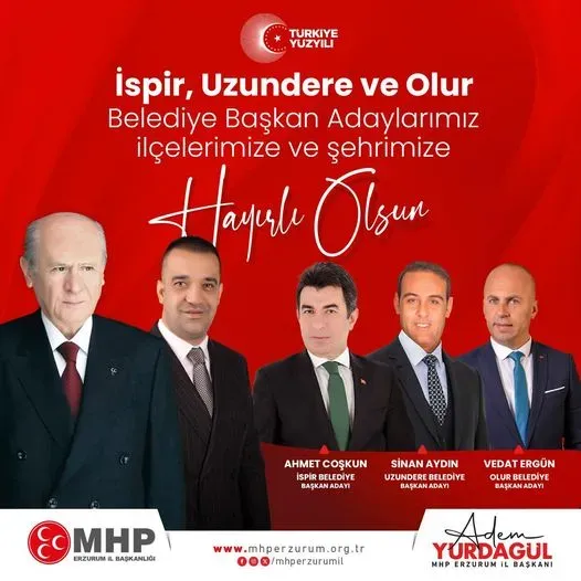 MHP Erzurum’da başkan adaylarını belirledi