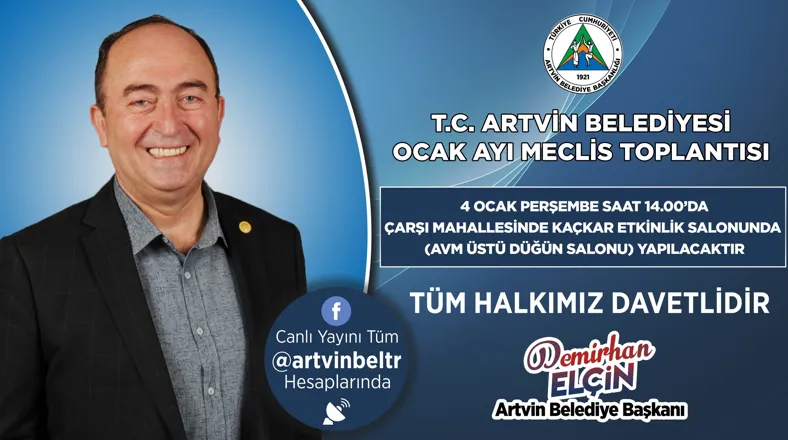 Artvin Belediyesi Ocak Ayı Meclis Toplantısı Halka Açık