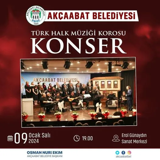 Akçaabat Belediyesinden Türk Halk Müziği Konseri