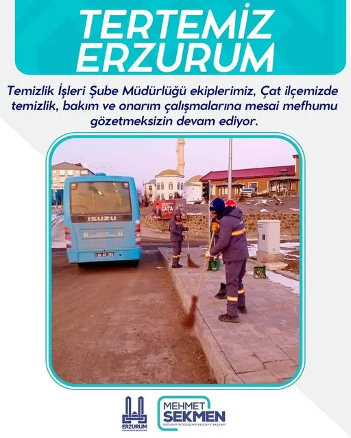 Erzurum Büyükşehir Belediyesi Temizlik Ekipleri, Çat