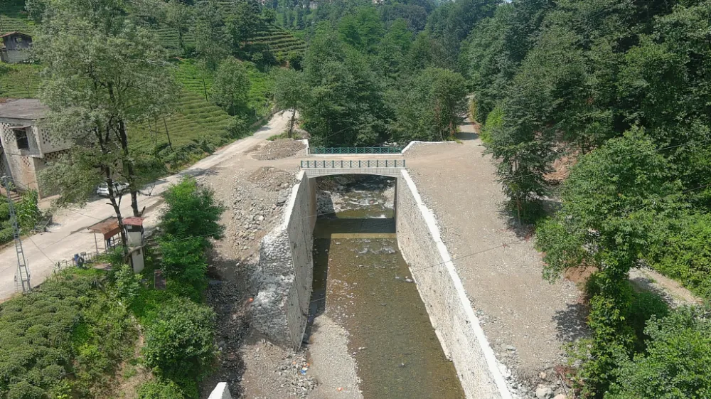 Rize’de Üç Köyde Taşkın Risklerini Azaltmaya Yönelik Çalışmalar Sona Yaklaştı