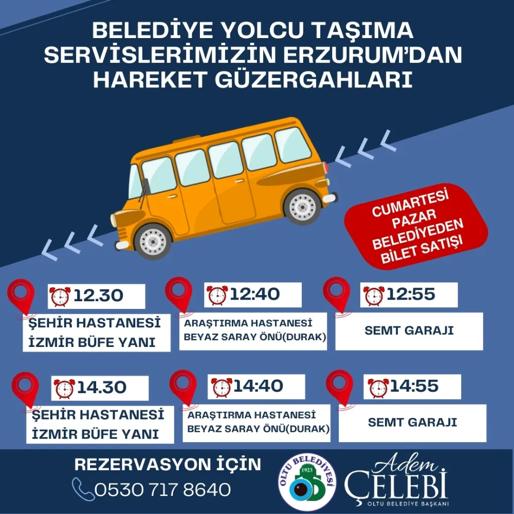 Oltu-Erzurum Yolcu Taşıma Servisi Hakkında Önemli Duyuru