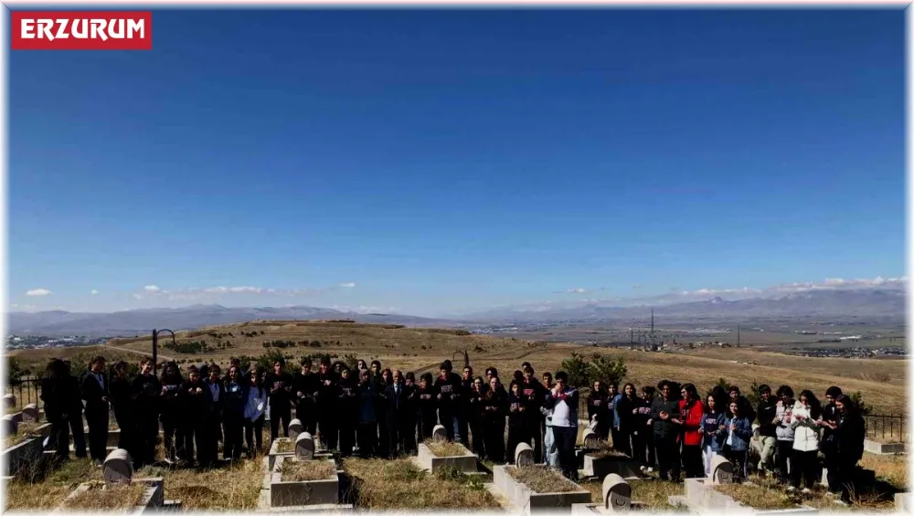 Necmettin Erbakan Fen Lisesi öğrencileri tarihi Aziziye tabyalarını gezdi