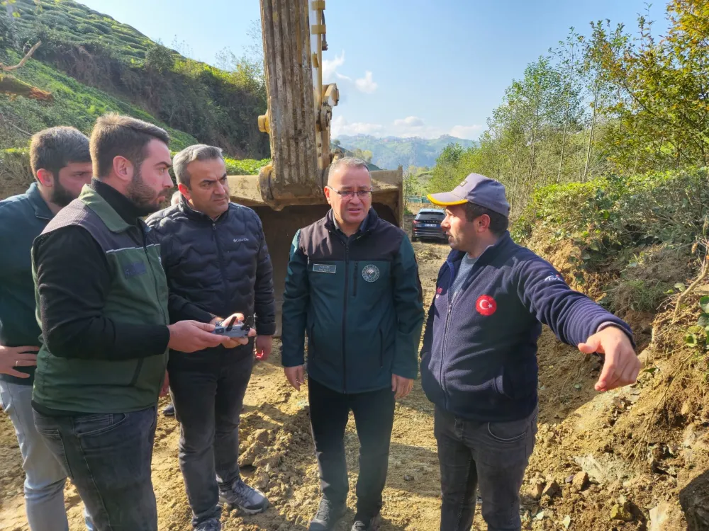 Rize’de Devam Eden Taşkın Kontrol İnşaatları Yerinde İncelendi