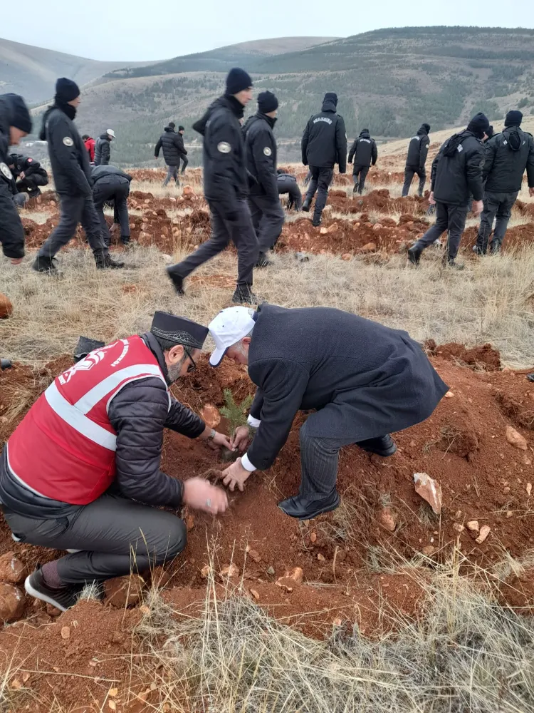 Bayburt İl Müftülüğü, Milli Ağaçlandırma Günü’nde 40 Bin Fidan Dikti