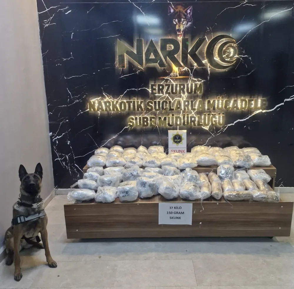 Erzurum’da Skunk Maddesi ve Nakit Para Ele Geçirildi, 1 Kişi Tutuklandı