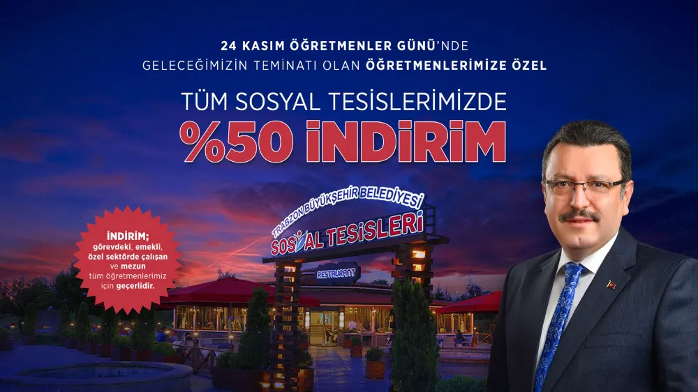 Büyükşehir Belediyesi’nden Öğretmenlere 24 Kasım’a Özel Sosyal Tesis İndirimi