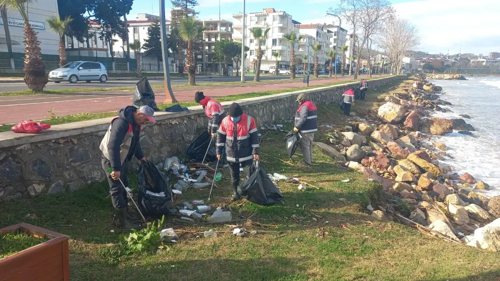 Ordu Sahili Fırtına Sonrası Temizleniyor, Çalışmalar Hızla Sürüyor