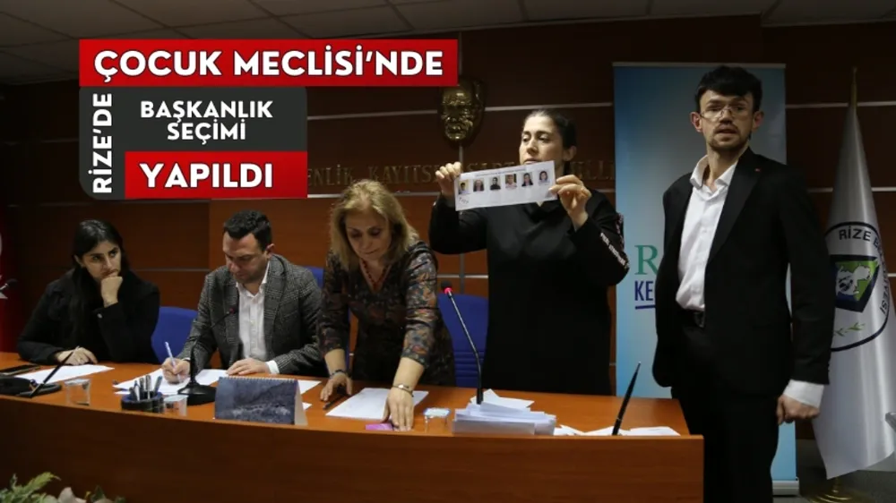 Rize Kent Konseyi Çocuk Meclisi’nde Başkanlık Seçimi yapıldı