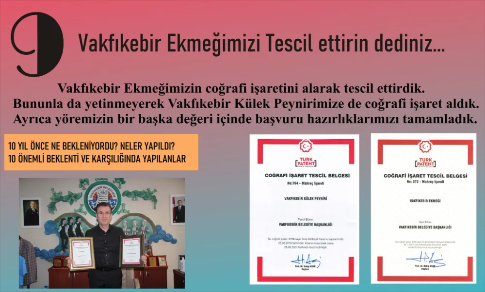 Vakfıkebir Ekmeği ve Külek Peyniri Türk Patent ve Marka Kurumundan Tescil Aldı