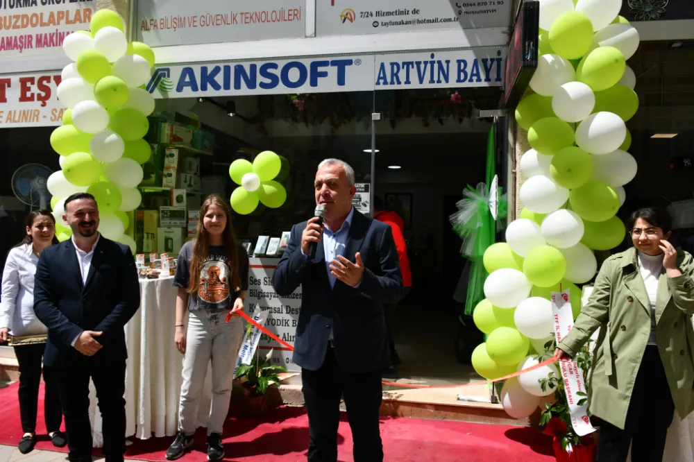 Artvin Belediye Başkanı, Alfa Bilişim ve Güvenlik Teknolojileri İşletmesinin Açılışında Konuştu