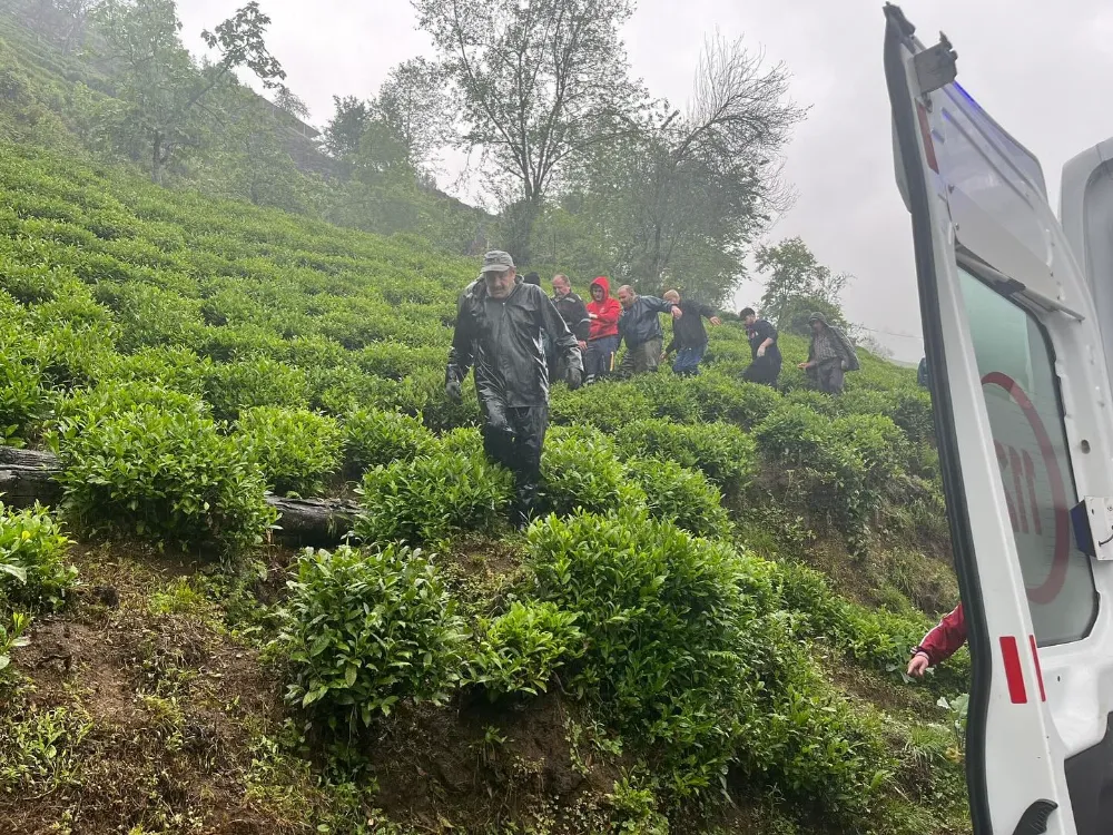 Çay keserken yuvarlandı, ekipler kurtardı