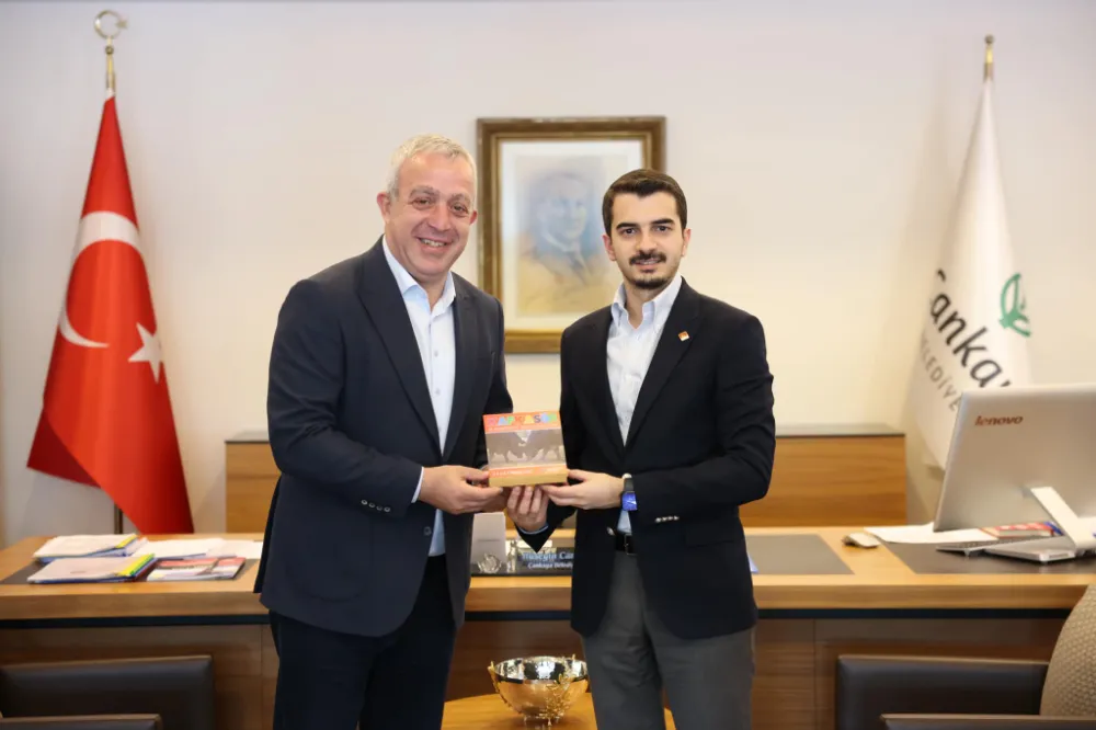 Artvin Belediye Başkanı Bilgehan Erdem, Çankaya Belediye Başkanı Hüseyin Can Güner’i Ziyaret Etti