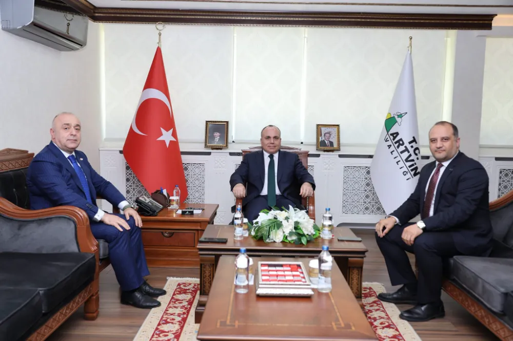 Artvin Valisi Ünsal, DEİK Türkiye-Gürcistan İş Konseyi Başkanı ve İş İnsanı Çağatay Ülker