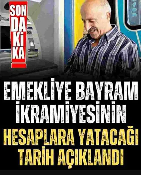 EMEKLİ İKRAMİYELERİ BAYRAMDAN ÖNCE YATACAK