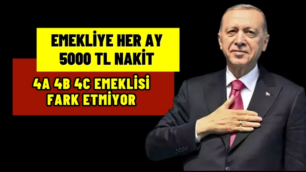 Tüm Emekliler Her Ay 5000 TL Ek Ödeme Alacak! 4A, 4B, 4C Fark Etmeden Veriliyor
