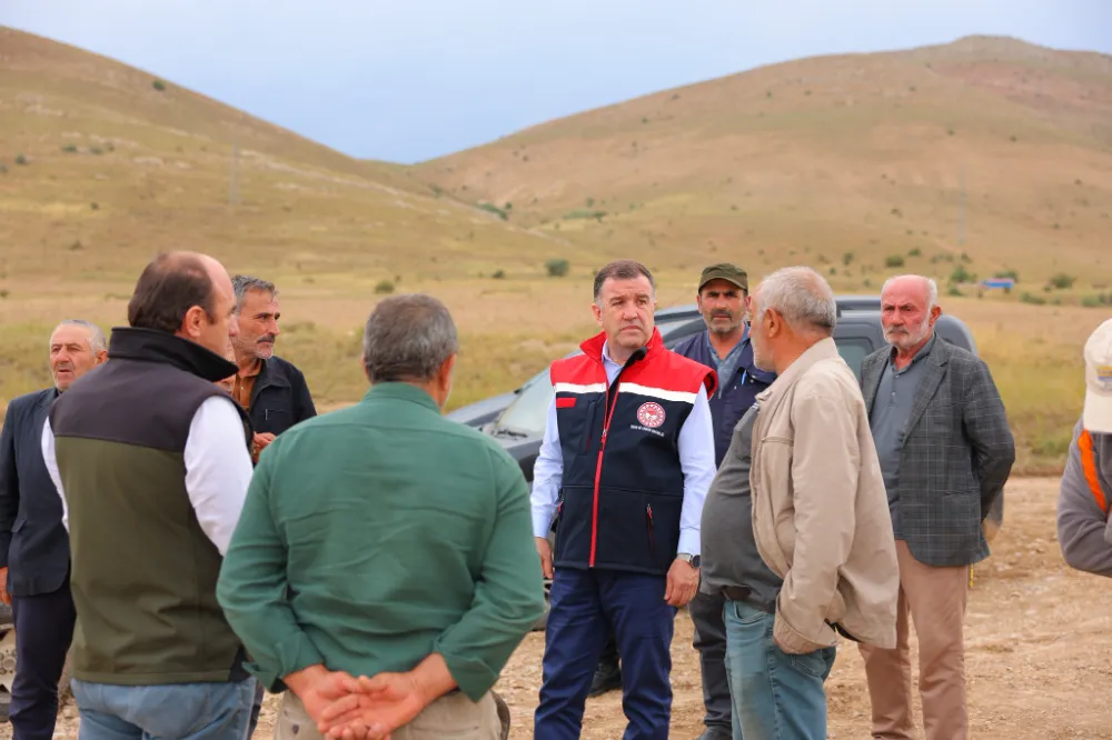 Vali Mustafa Eldivan, Sel ve Dolu Yağışıyla Zarar Gören Köylerde İncelemelerde Bulundu