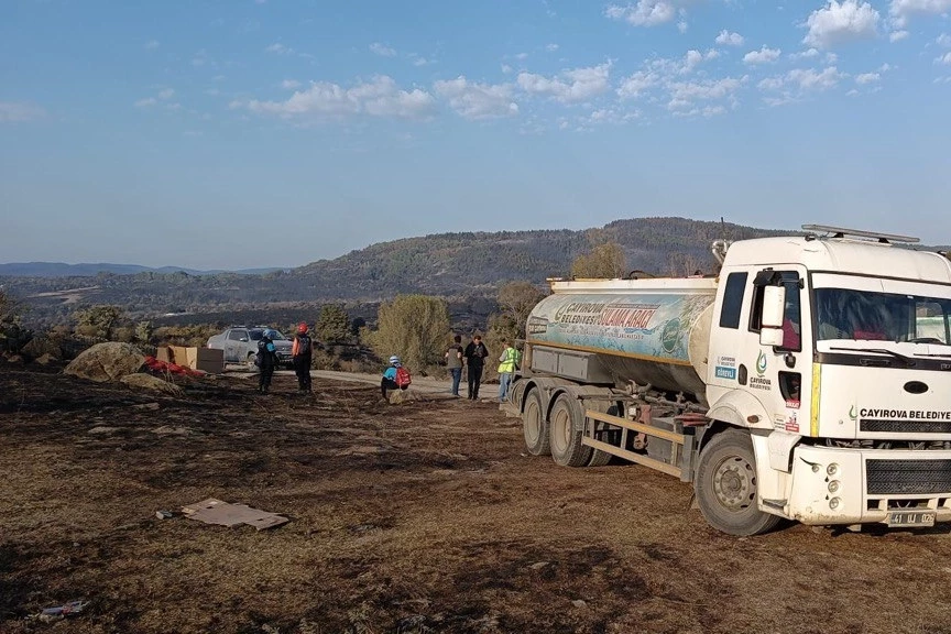 Çayırova Belediyesi’nden yangınla mücadeleye destek