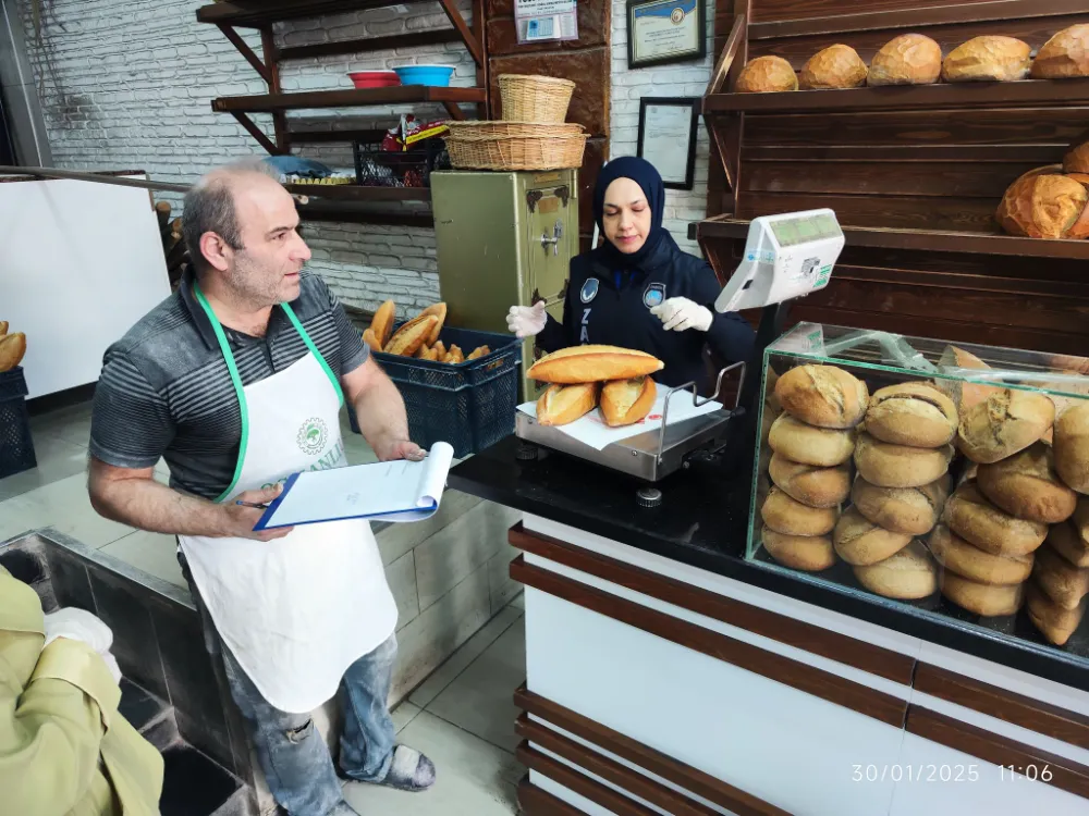 Rize Belediyesi Zabıta Ekiplerinden Fırınlarda Hijyen ve Gramaj Denetimi