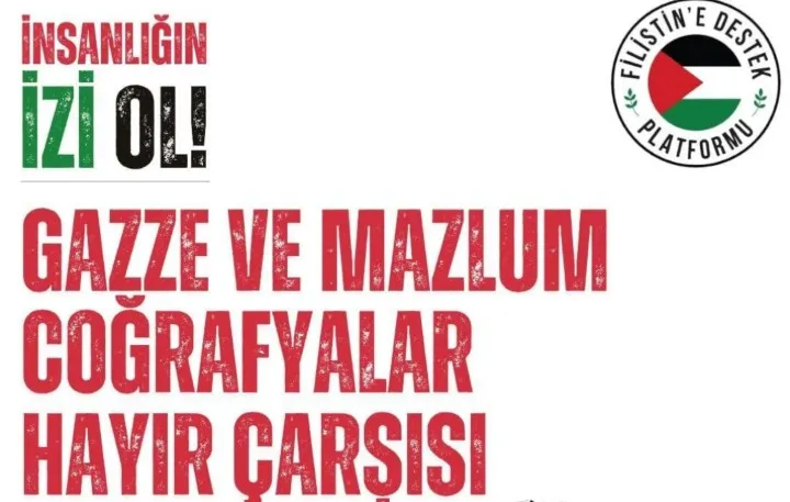 Rize’de Gazze ve Mazlum Coğrafyalar Hayır Çarşısı Başlıyor