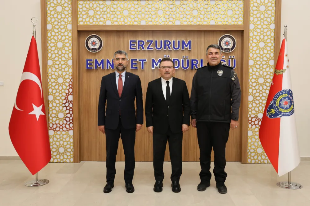 Selami Altınok ve İbrahim Küçükoğlu’ndan Erzurum Emniyet Müdürü’ne Hayırlı Olsun Ziyareti