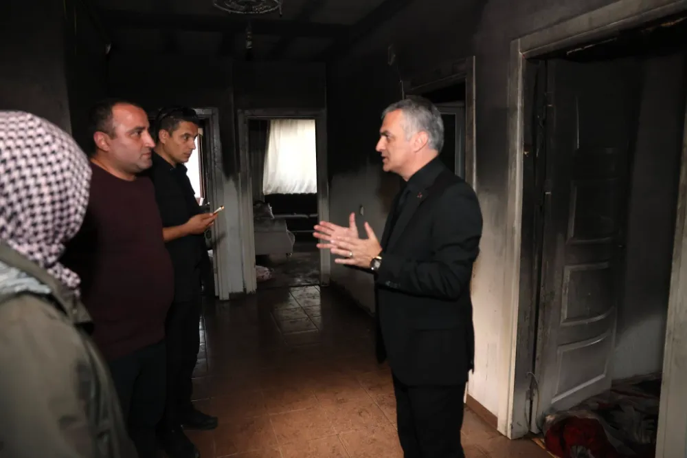 Başkan Bıyık’tan Yangın Mağduruna Ziyaret