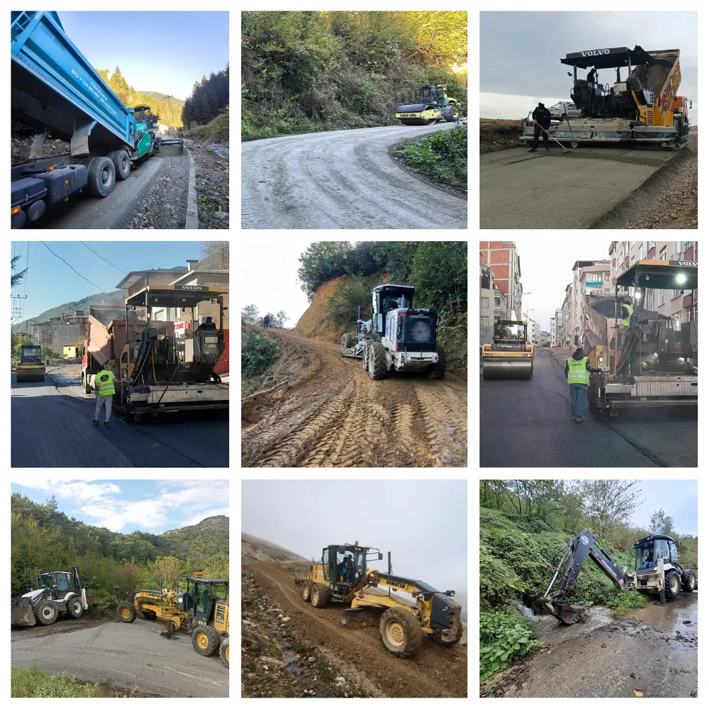 Trabzon Büyükşehir Belediyesi Yol Çalışmalarını Aralıksız Sürdürüyor 