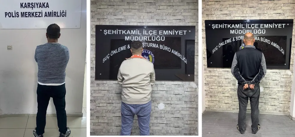 Gaziantep’te aranan 3 şahıs yakalandı