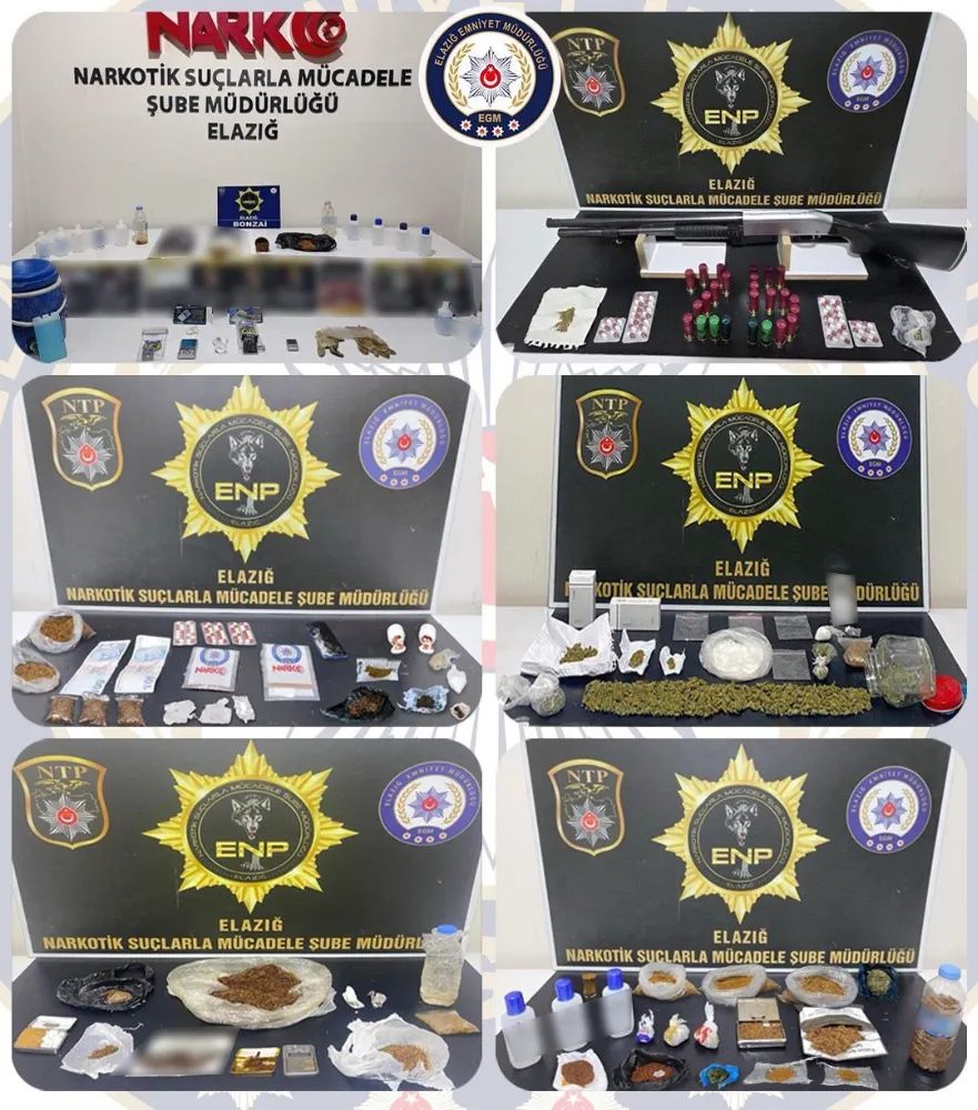 Elazığ’da uyuşturucu operasyonu: 19 tutuklama
