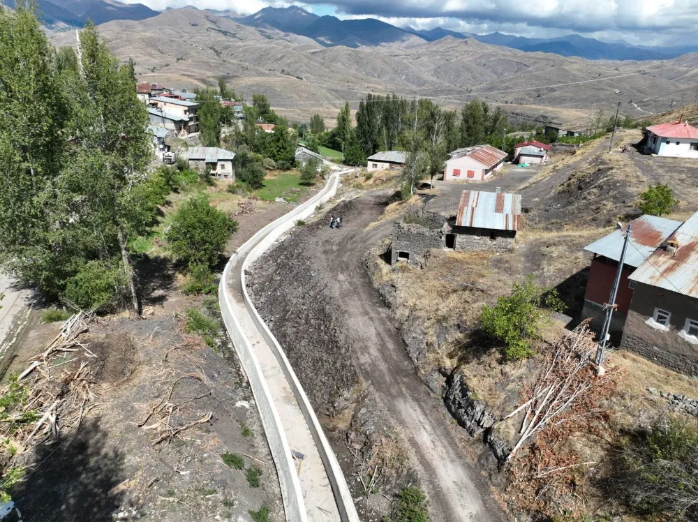 Bayraktar köyündeki taşkın kontrol inşaatında çalışmalar sürüyor