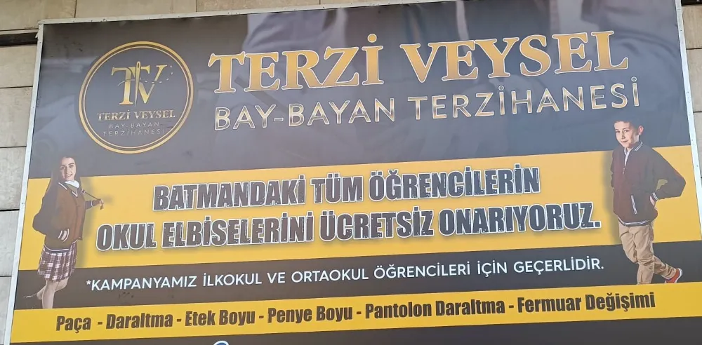 Batmanlı Terziden Örnek Davranış: Öğrencilerin Yırtık Kıyafetlerini Ücretsiz Onarıyor