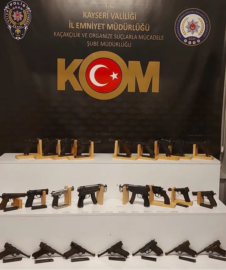 Kayseri’de Silah Tacirlerine Operasyon: 2 Kişi Gözaltında