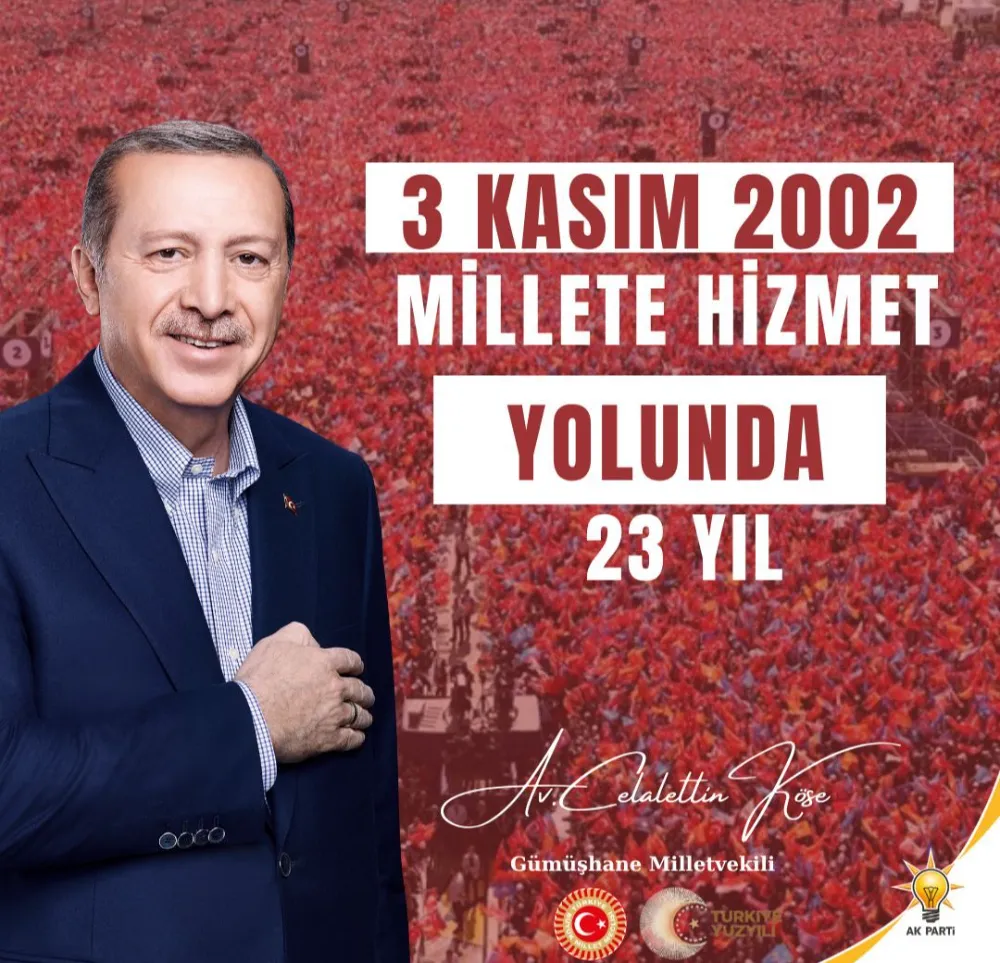 Gümüşhane’de AK Parti 23. Yılını Coşkuyla Kutladı