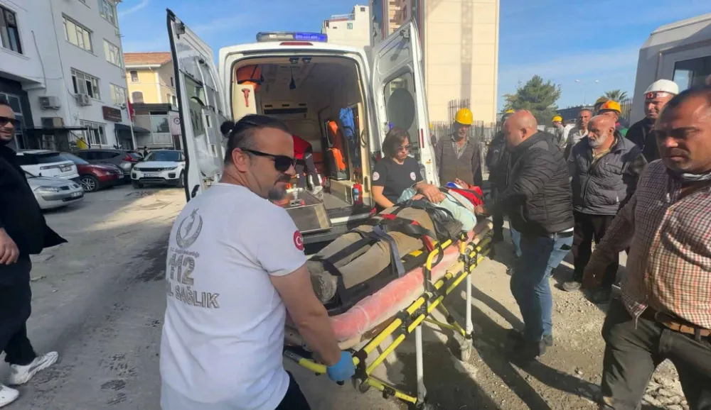 Özel hastane inşaatında iş kazası: 1 yaralı