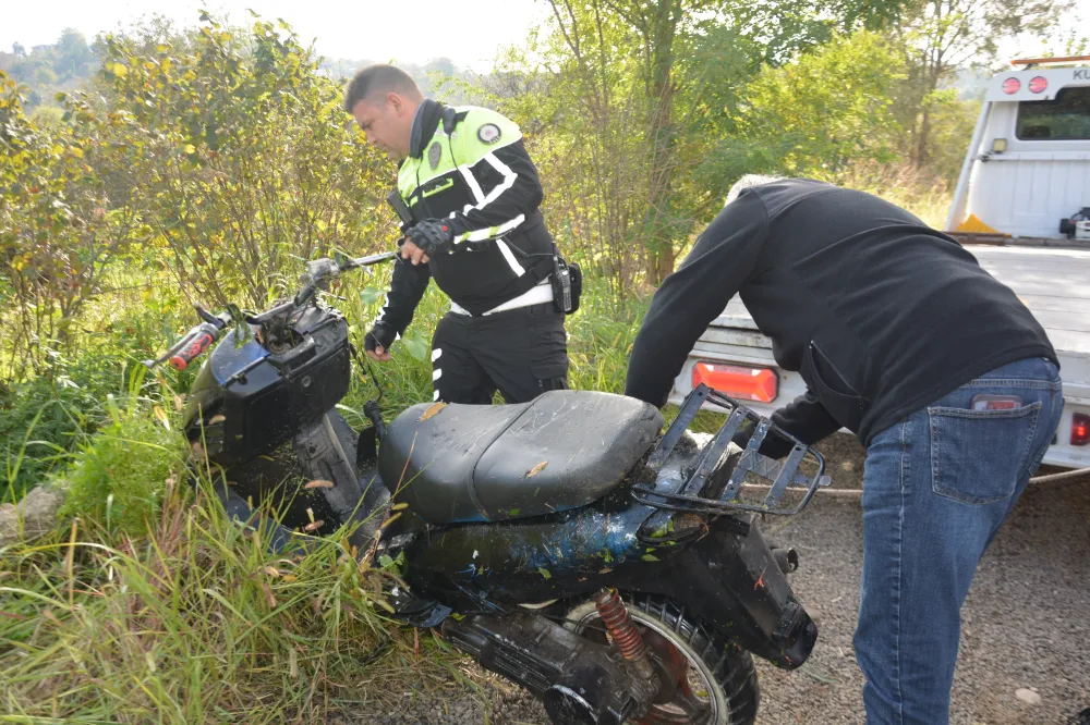 Ordu’da dere yatağında terk edilmiş motosiklet bulundu