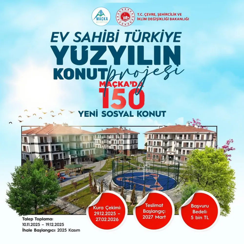 TOKİ Maçka’da 150 Konut Yapacak