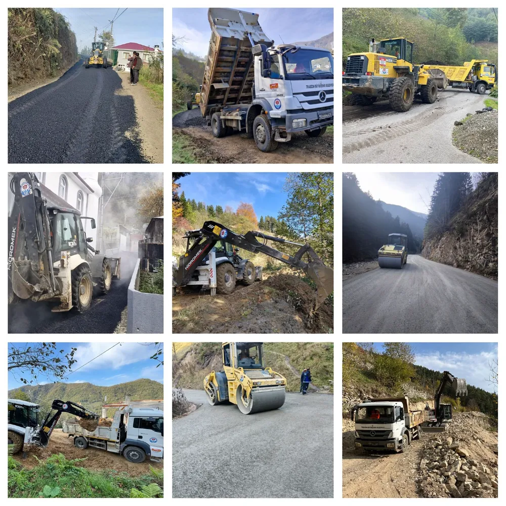 Trabzon Büyükşehir Belediyesi’nden İl Genelinde Yoğun Yol Çalışması