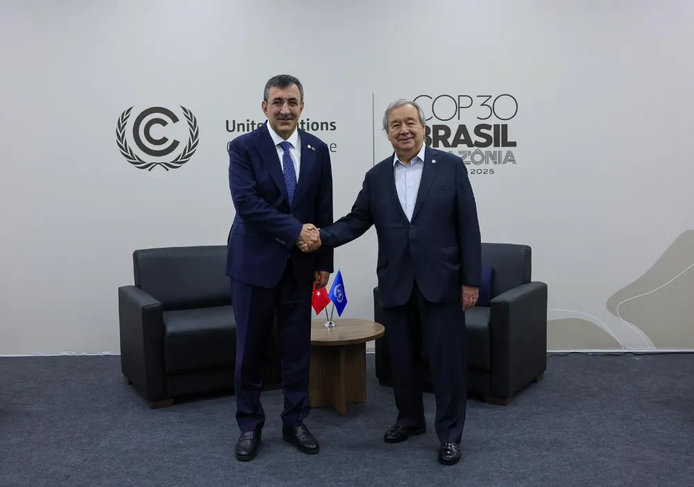 Cumhurbaşkanı Yardımcısı Yılmaz, Guterres ile görüştü